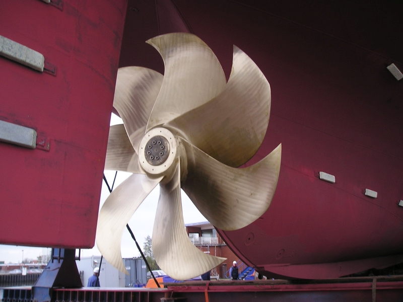 Propeller des Forschungsschiffes Solea